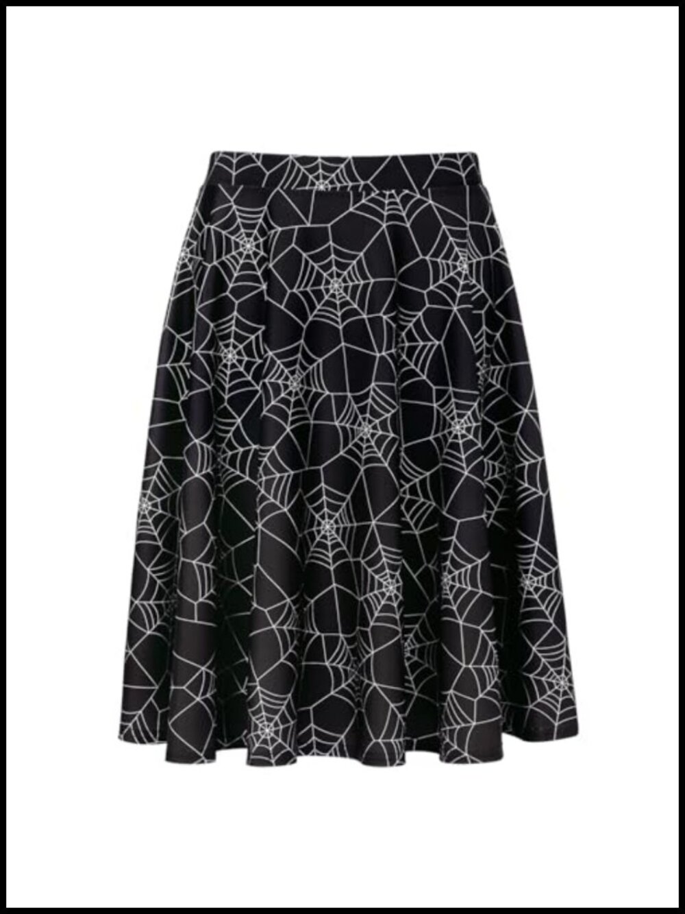 Women's A-Line Midi Skirt Flowy High Waist Knee Length Fun Prints S-XXL